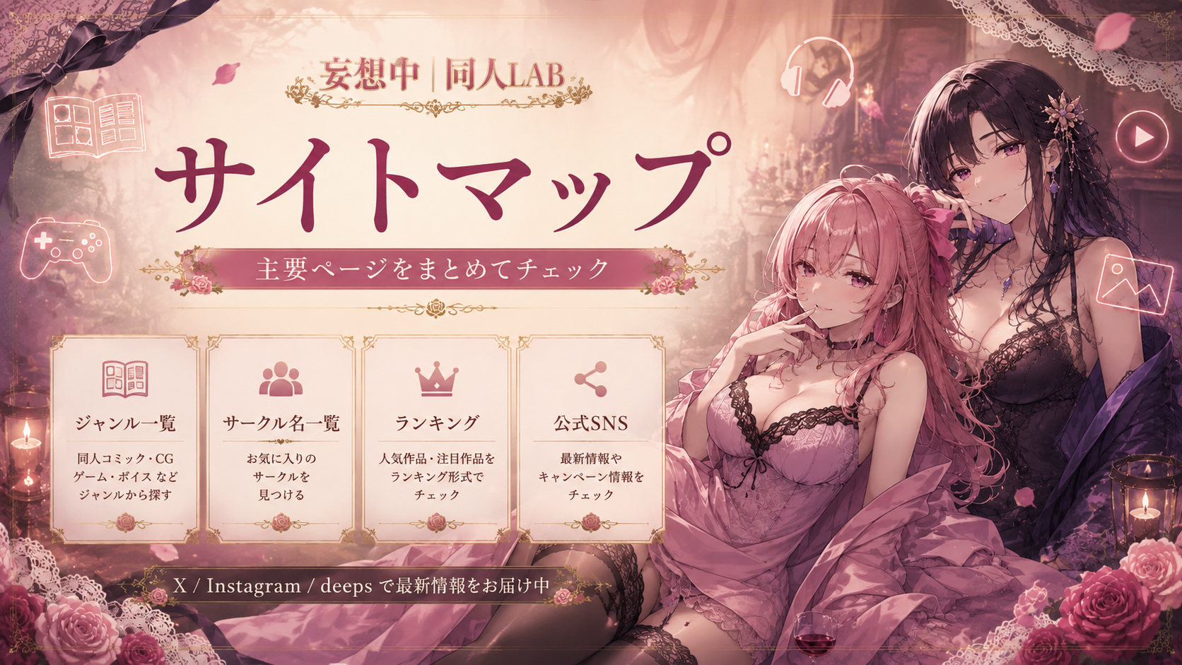 サイトマップ｜妄想中｜同人LAB